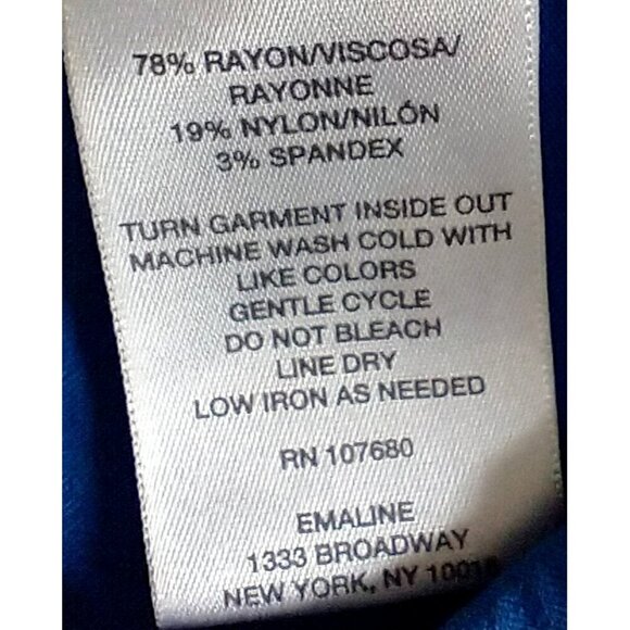 EMALINE Women's Cropped Pants Straight Leg Stretch Capri Royal Blue - 18W - Picture 6 of 6